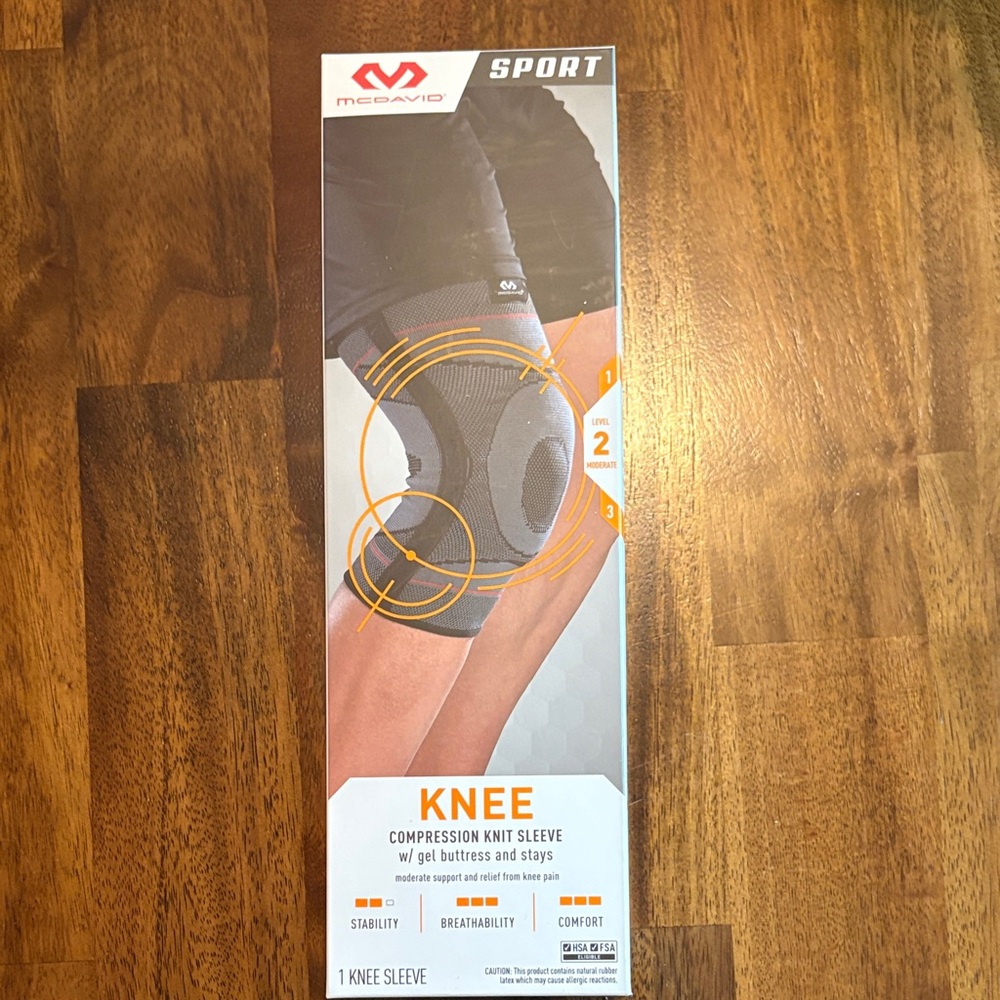 Mcdavid Gray Knee Compression Sleeve - image 1